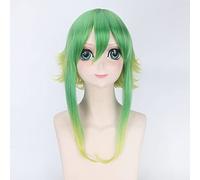 Peluca de Halloween para fiesta de Navidad, color amarillo y verde, degradado, Vocaloid, camelia, Gumi, anime, color: PL-274