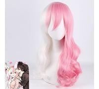 Peluca de Halloween para fiesta de Navidad, cosplay, proyectil sobre monomo, mezcla de colores, doble hechizo, pelo largo y rizado
