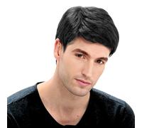 Peluca de hombre natural con flequillo lateral peluca rubia hombre mezclado marrón oscuro corto peluca de hombre diario pelucas sintéticas hombre Cosplay Halloween