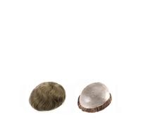 Peluca de hombre Peluca de cabello humano for hombre, línea capilar natural 0,06 mm, inyectada, PU, fina, prótesis Tupé para hombre(8x10)