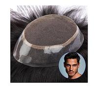 peluca de hombre Piezas y pelucas de cabello Cabello humano Tupé for hombres Encaje francés con peluquín de cabello de poliéster transparente de 1" Sistema de reemplazo de 6" de longitud Prótesis de c