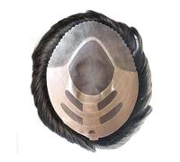 Peluca de hombre Sistemas de reemplazo cabello humano masculino 8 x 10 pulgadas, piezas NPU finas y duraderas, unidades Bond Tupé para hombre