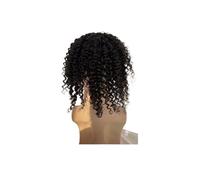 Peluca de hombre Tupé de cabello humano for hombres Mono encaje con pelucas afro tupé PU Pelucas rizadas Tupé para hombre(1B#)