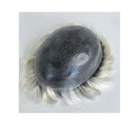 Peluca de hombre Tupé for hombre de piel fina, base PU 0,06 mm, peluquín for n.° 1B60RY, sistema cabello humano indio Tupé para hombre(7x8)