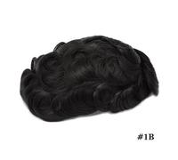 Peluca de hombre Tupé for hombres Cabello humano de encaje completo transpirable Postizo for hombres Base de encaje francés Sistema de reemplazo de cabello 30 mm Prótesis de cabello masculino ondulado