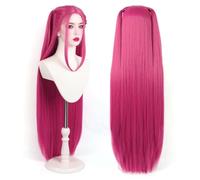 Peluca de larga cosplay de anime perfecta para fiestas, uso diario, festivales y Halloween, ideal para TV