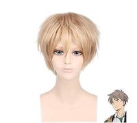 Peluca de lino Haru Kato Anime The Millionaire Detective Balance: ILIMITADO Lino de Haru Kato Corto marrón Cosplay Pelucas de cabello + Gorro de peluca Peluca de lino Haru Kato PL-002-2