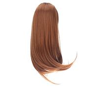Peluca de Manojos de Muñecas, Peluca Ligera de Pelo de Muñeca, Suave y Brillante para una Circunferencia de Cabeza de 21 a 24 Cm (carmesí)