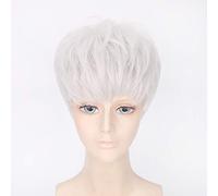 Peluca de moda para Halloween, fiesta de Navidad, peluca plateada de celebridad, la misma parte superior, Cui Shengxian, plata, Harajuku, peluca masculina de moda
