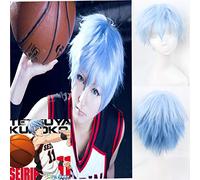 Peluca de moda para uso diario Kuroko Tetsuya Cos, peluca de baloncesto Kuroko Tetsuya Cos, peluca de anime rebelde mixta azul hielo para adolescentes