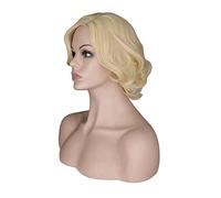 Peluca de Mujer Girls Short Blonde Rucly Costplay Party femenina Pelucas de Mujer Pieza de Pelo