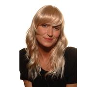 Peluca de Mujer Largo Ondulado Rubio a Rayas más Ligero Aspecto Mojado Pony 5019