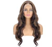 Peluca de mujer Peluca de pelo largo y rizado for mujer con diadema peluca delantera encaje Pelucas humanas