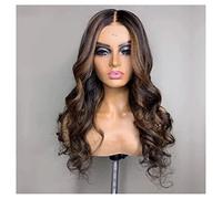 Peluca De Mujer Resaltar marrón 5x5 PU Base de seda 180 Densidad WIG13X4 Lace frontal Pelucas for el cabello humano Emulación de ola suelta Cambrera del cuero cabelludo Pelucas Elegantes Para Mujeres(