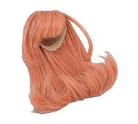 Peluca de Muñecas con Unión de 1/6 Bola con Flequillo Diy Simulada Cabello de Cabello de Muñeca de Seda de Alta Temperatura para una Muñeca de 15.5 a 17 Cm Bolsa de Color Marrón