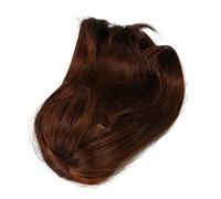 Peluca de Muñecas con Unión de 1/6 Bola con Flequillo Diy Simulada Cabello de Cabello de Muñeca de Seda de Alta Temperatura para una Muñeca de 15.5 a 17 Cm Bolsa de Color Marrón