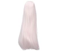 Peluca de Muñecas de 8 a 9 Pulgadas, 1/3 Pelucas de Cabello de Muñeca BJD Fibra de Calor de Muñeca Larga Peluca de Muñeca para Muñecas Circunferencia 21-24cm 8.3-9.4in (Rosa