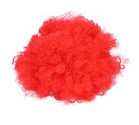 Peluca de Payaso, para Adultos, Arcoíris, Circo, Rizado, Africano, Color, Fiesta para Pelucas de Fútbol, fiestas de Disfraces de Halloween, Naranja (rojo)