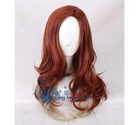 Peluca de pelo de los Vengadores de los Vengadores de los 4 Vengadores, para cosplay de viuda, color negro, para cosplay y cosplay