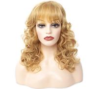 Peluca de pelo diario para mujer Medium to long curly haired women's wig with big waves para uso en disfraces de fiestas y cosplay