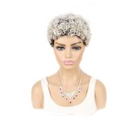 Peluca de pelo diario para mujer Women's Gradient Short Curly Hair Natural Fluffy Wig para uso en disfraces de fiestas y cosplay