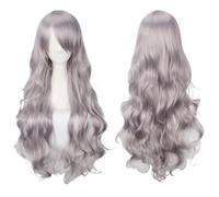 Peluca de pelo largo rizado de 80 cm, peluca de anime sintética resistente al calor para Halloween, carnaval, fiesta (varios colores disponibles) (30)
