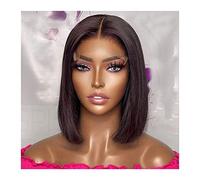 Peluca De Pelo Liso Brasileño 13X1 4X1 T Parte Bob Encaje Frente Pelucas De Cabello Humano Para Mujeres Corto Bob Transparente Encaje Cabello Humano Peluca Gris Pelucas Para Mujeres (13X1 T Parte Enc