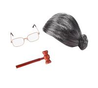 Peluca de pelo sintético colonial para Halloween, para eventos escolares con un abogado elegante