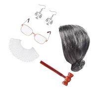 Peluca de pelo sintético colonial para Halloween, para eventos escolares con un abogado elegante