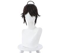 Peluca de pelo sintético de Game Identity V Luca Balsa, color marrón, cola de caballo corta, resistente al calor, peluca de Halloween, fiesta, disfraz, cosplay