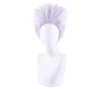 Peluca de pelo sintético rizado Gojo Satoru para cosplay de anime, pelucas sintéticas para niñas, mujeres y hombres