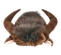 Peluca de perro con cuerno de vaca, tocado de cuerno de ganado para disfraces divertidos para perros, disfraz suave y cálido de invierno para perros medianos y grandes, traje de Halloween, Acción