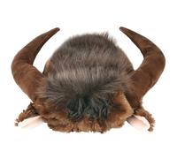 Peluca de perro con cuerno de vaca, tocado de cuerno de ganado para disfraces divertidos para perros, disfraz suave y cálido de invierno para perros medianos y grandes, traje de Halloween, Acción