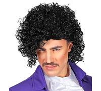 Widmann 01839 - Peluca de los años 80 Rock Prince, color negro, carnaval, fiesta temática