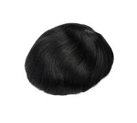 Peluca de prótesis para hombre, 15,2 cm, natural, 0,06 mm, parche de prótesis para hombre (negro, 6 x 8, 120 %)