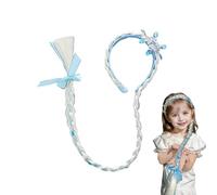 Peluca de Rapunzel,Coleta Azul y Tiara de Copos de Nieve Corona Trenzada para Niñas Accesorios para el Cabello para Fiestas Infantiles Disfraces y Cosplay