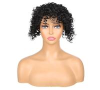 Peluca de rastas de 12,7 cm, uso completo, 16 x 18 cm, media peluca trenzada con clip, peluca sintética tipo tupé para cabello fino rizado afro, peluca de rastas (2#)
