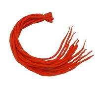 Peluca de rastas de 120 cm con trenzas ocultas: extensiones de cabello rizado for estilos africanos(Brightred)