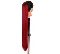 Peluca de repuesto para cabello de 32 pulgadas de largo, recta, correa para cola de caballo, peluca trenzada perfecta para fiestas diarias, pelucas diarias (6)