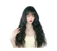 Peluca de repuesto para cabello largo y rizado, rollo de lana de maíz permanente, temperamento realista, reparación facial perfecta para fiestas diarias, pelucas diarias