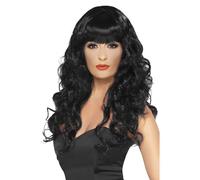 Peluca de Sirena Mujer Largo Rizado Halloween Peluca Disfraz Adulto Flecos