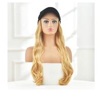 Peluca De Sombrero Gorro de peluca for mujer, gorro de peluca largo ondulado y rizado, gorro de peluca natural y realista, adecuado for uso diario en fiestas Pelucas De Sombrero Para Mujeres(Color:03)