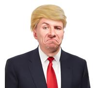 Peluca de Trump para disfraces de Halloween, peluca rubia del presidente Donald para adultos, fiesta de celebridades, peluca rubia para hombres y mujeres (peluca)