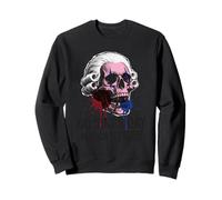 Peluca del Padre fundador de No Kings Day Skull Art 2026 Sudadera