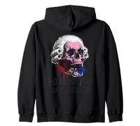Peluca del Padre fundador de No Kings Day Skull Art 2026 Sudadera con Capucha
