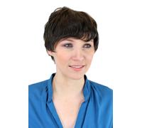 Peluca Del Pelo Humano Moderna Corto de Mujer Marrón Oscuro Braun 105HH-4
