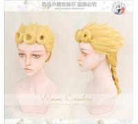 Peluca Dorada Cosplay Jojo & # 39S Bizarre Adventure Giorno Giovanna Cosplay Pelo Con Estilo Halloween Juego De Roles Giogio