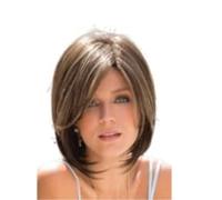 Peluca Femenina Con Pelo Corto Y Recto, Peluca Larga Y Peluca Dividida En Flequillos, Peluca Marrón Oscuro Con Pelo Largo Y Recto, Peluca De Seda De Alta Temperatura