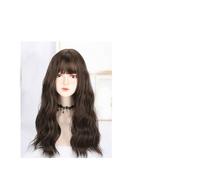 Peluca Femenina De Color Marrón Frío, Ondulación Del Agua, Cabello Ligeramente Rizado, Temperamento Esponjoso Natural, Cabello Largo, Estilo De Diadema Completa