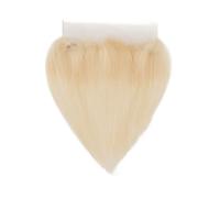 Peluca Frontal De Cabello Humano Con Línea De Encaje De 13 × 2 Pulgadas Con Extensión De Pelos De Hilo De Pescar Ajustable, Parche Invisible For La Frente De 14 Pulgadas(Blonde)